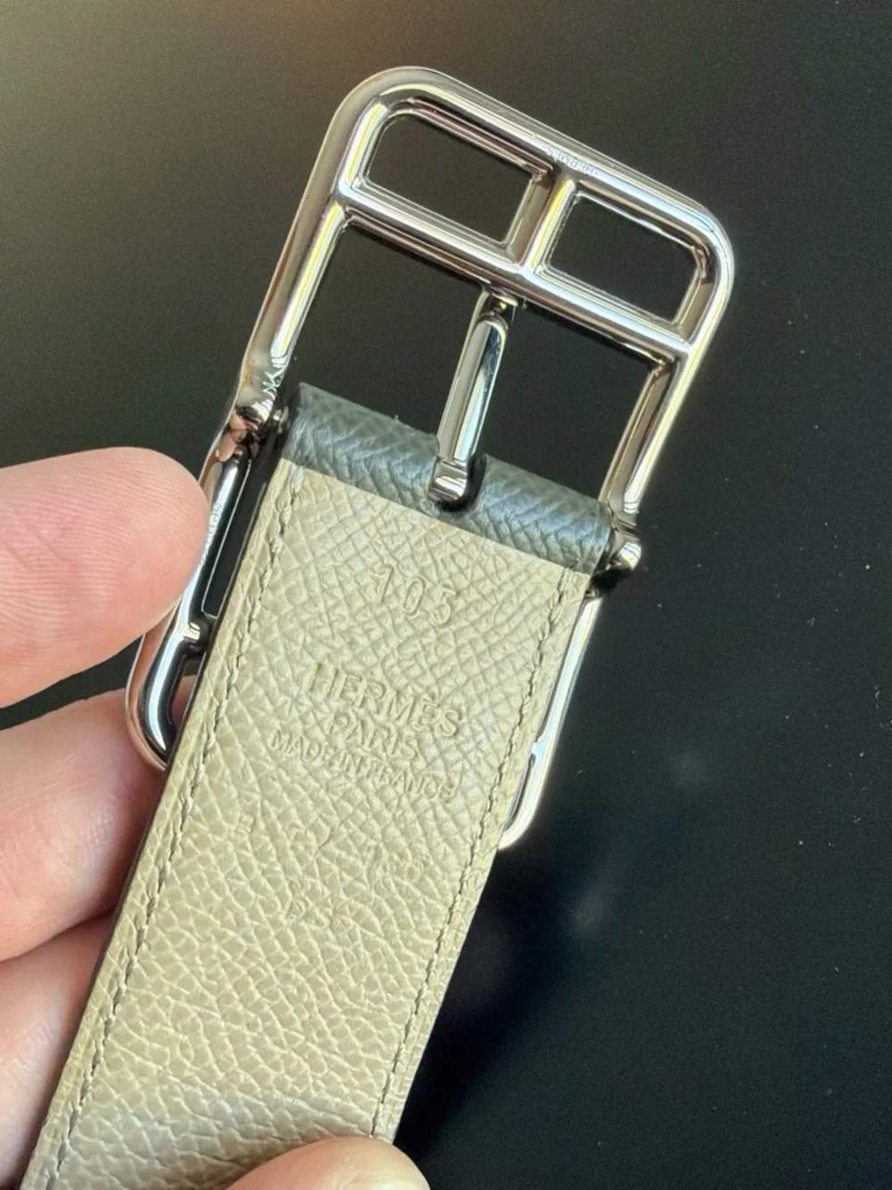 Hermes reversible leather